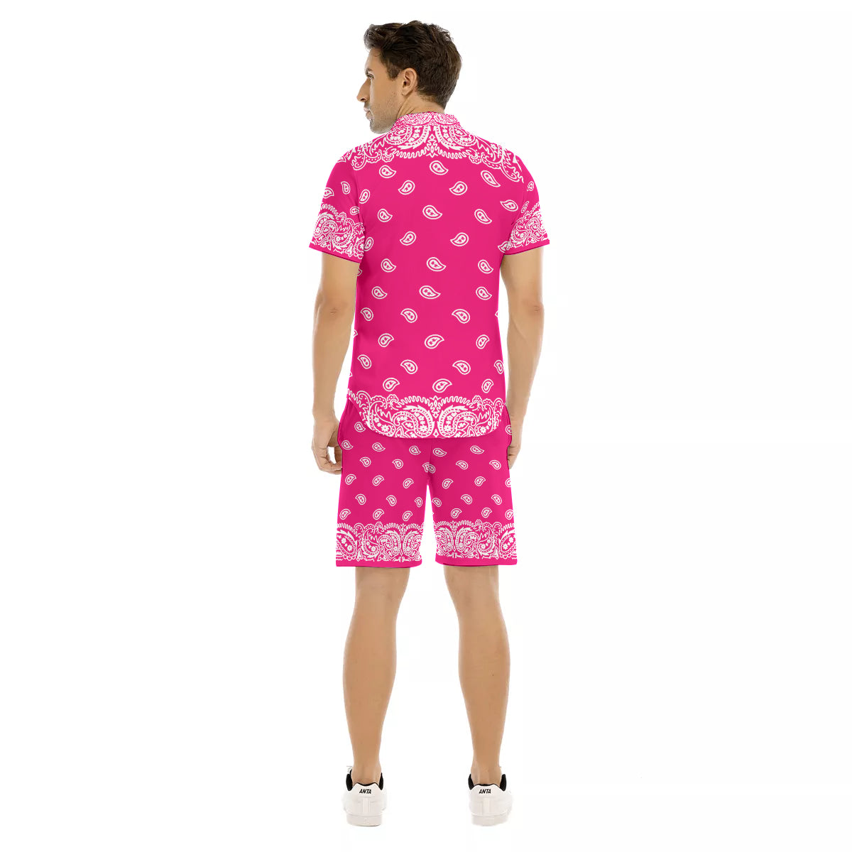 BANDANA FULLY PINKISH Men's Short Sleeve Shirt Sets