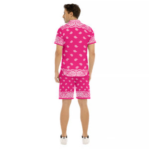 BANDANA FULLY PINKISH Men's Short Sleeve Shirt Sets