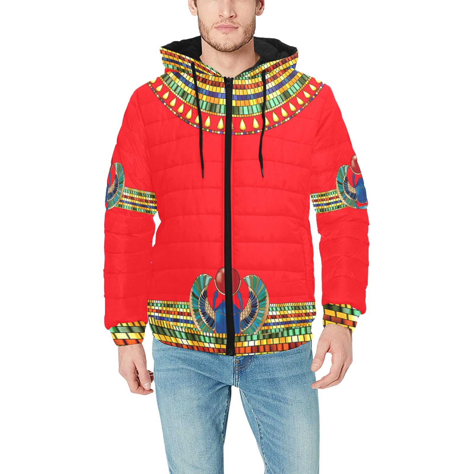 MEDJAY Men's Padded Hooded Jacket