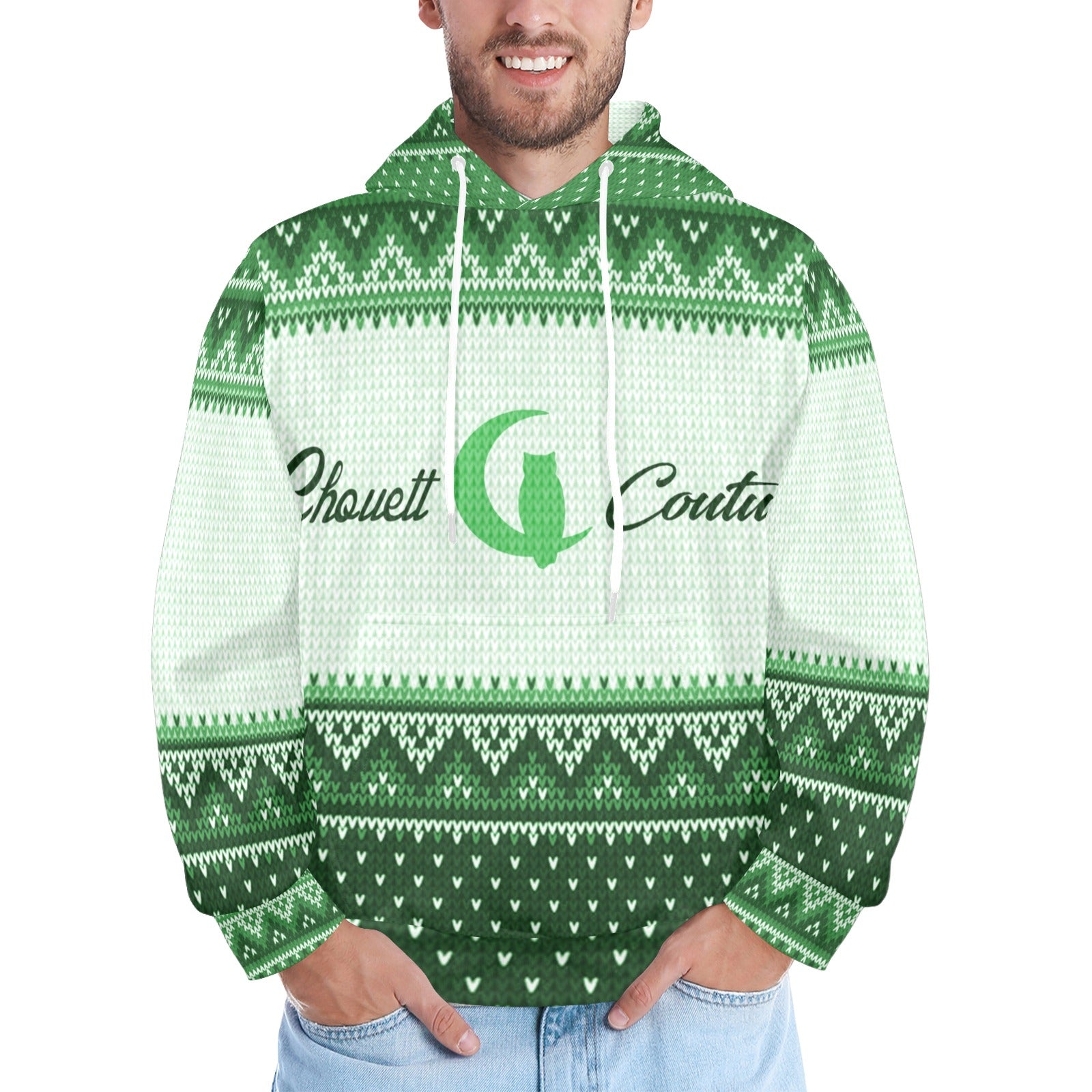 LCC KNITTED Men's All Over Print Hoodie