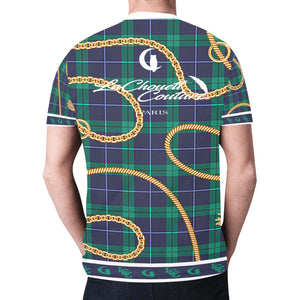 PLAID IN GOLD New All Over Print T-shirt for Men