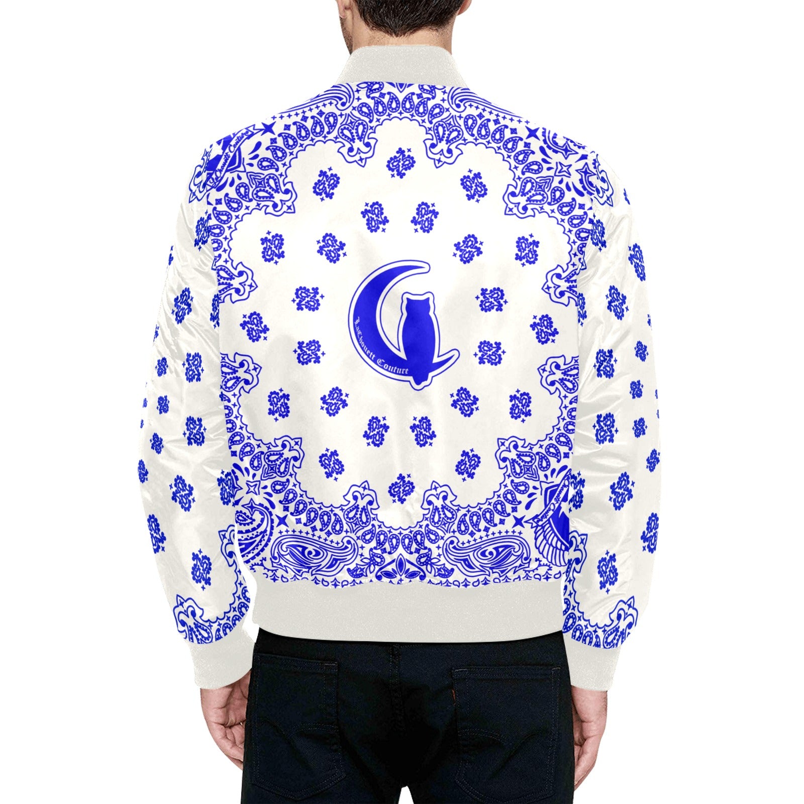 BANDANA Cs'UPWHT All Over Print Quilted Bomber Jacket for Men