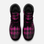 DUSTY PLAID GRAPE Casual Leather boots TB