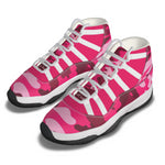CAMOUFLAGE PINKISH Men's High Top Basketball Shoes