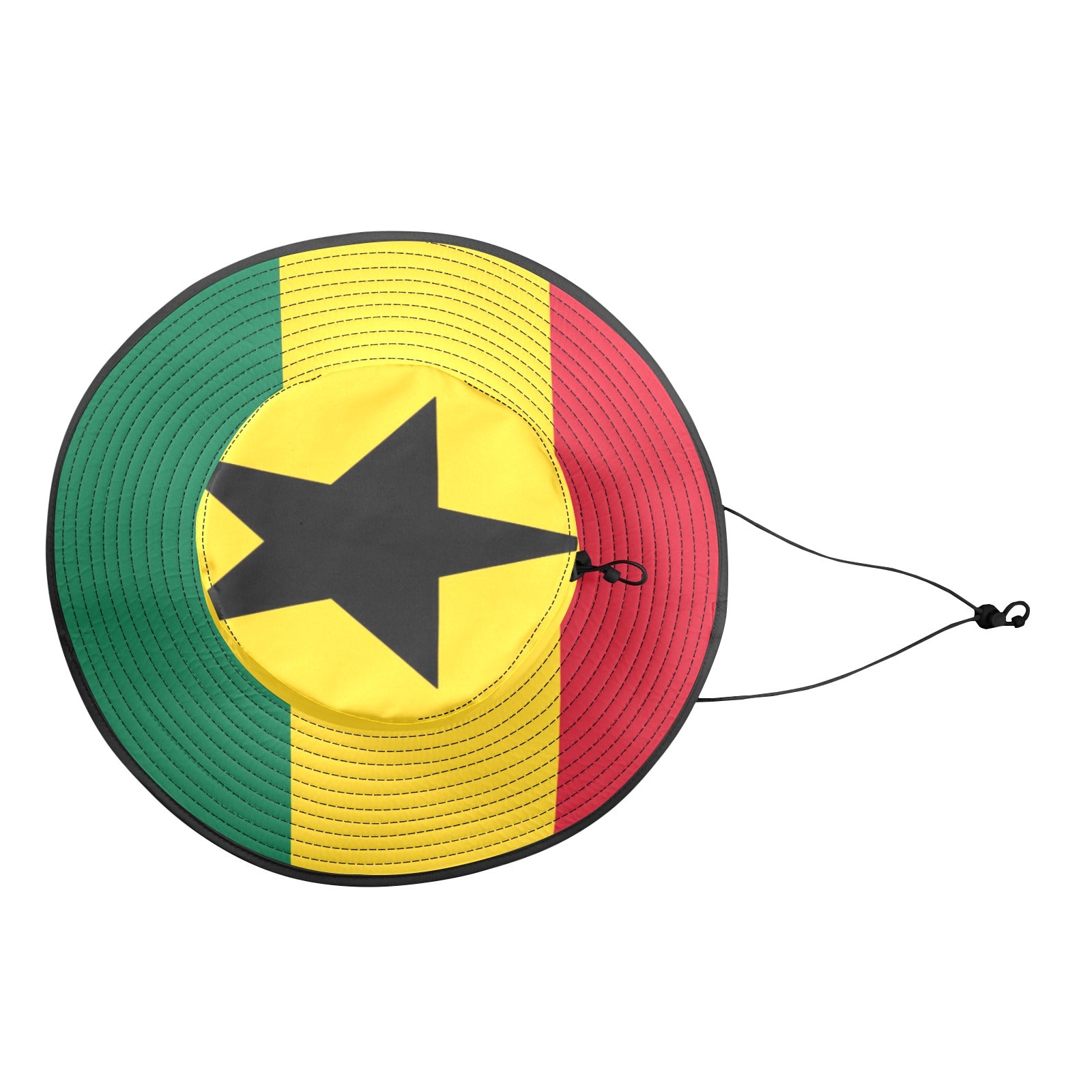 GHANA FLAG Wide Brim Bucket Hat
