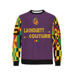 KENTE BUTAN Men's Rib Cuff Crew Neck Sweatshirt
