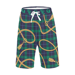 PLAID IN GOLD Men's  Casual Shorts