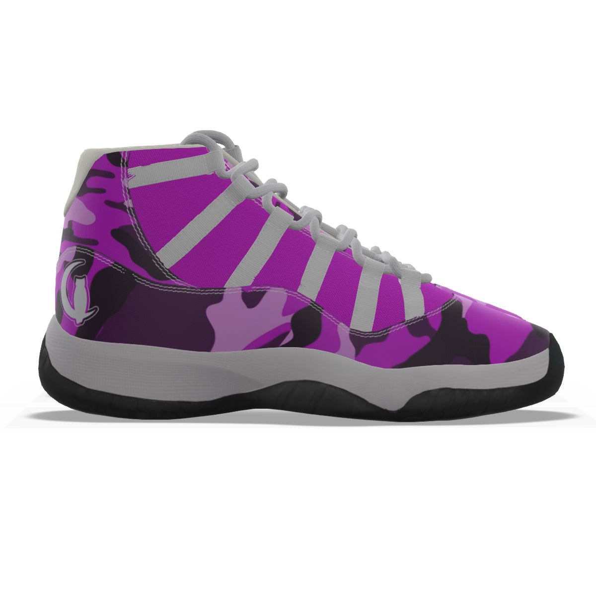CAMOUFLAGE GRAPES Men's High Top Basketball Shoes