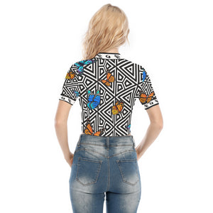 BUTTERFLY Women's T-shirt With Zipper