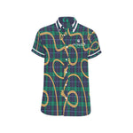 PLAID IN GOLD Men's All Over Print Short Sleeve Shirt