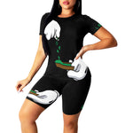 BURN THE OPPS Women's Short Yoga Set