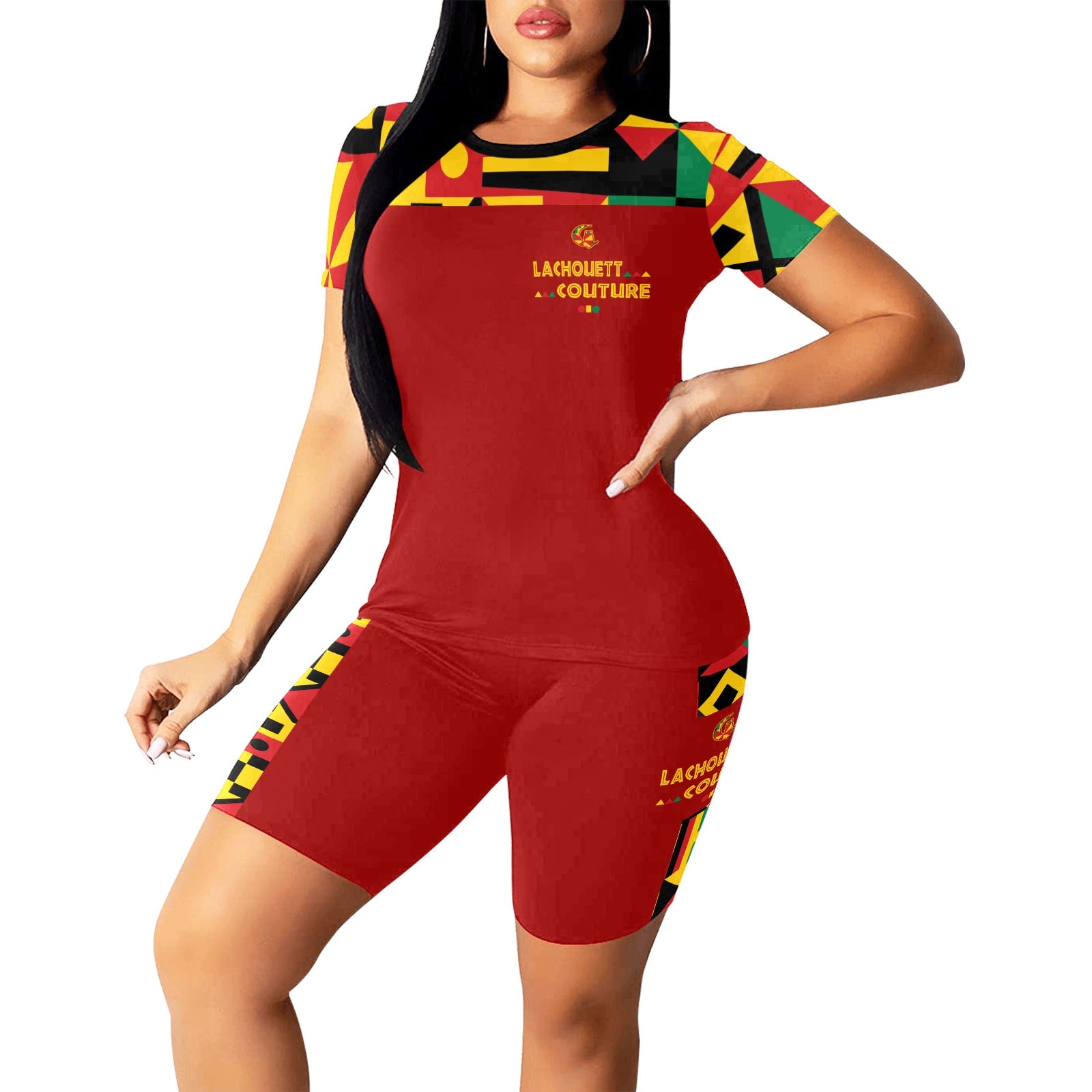 KENTE BUTAN Women's Short Yoga Set