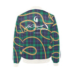 PLAID IN GOLD Quilted Bomber Jacket for Men