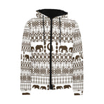 ELEPHANT ORNEMENT Men's Padded Hooded Jacket