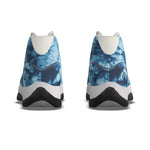 TIE DYE BLUE Men's High Top Basketball Shoes
