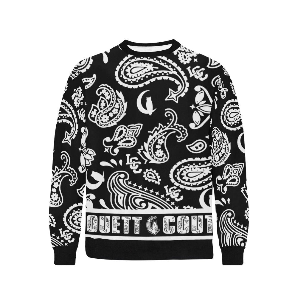 BANDANA PAISLEY Men's Rib Cuff Crew Neck Sweatshirt