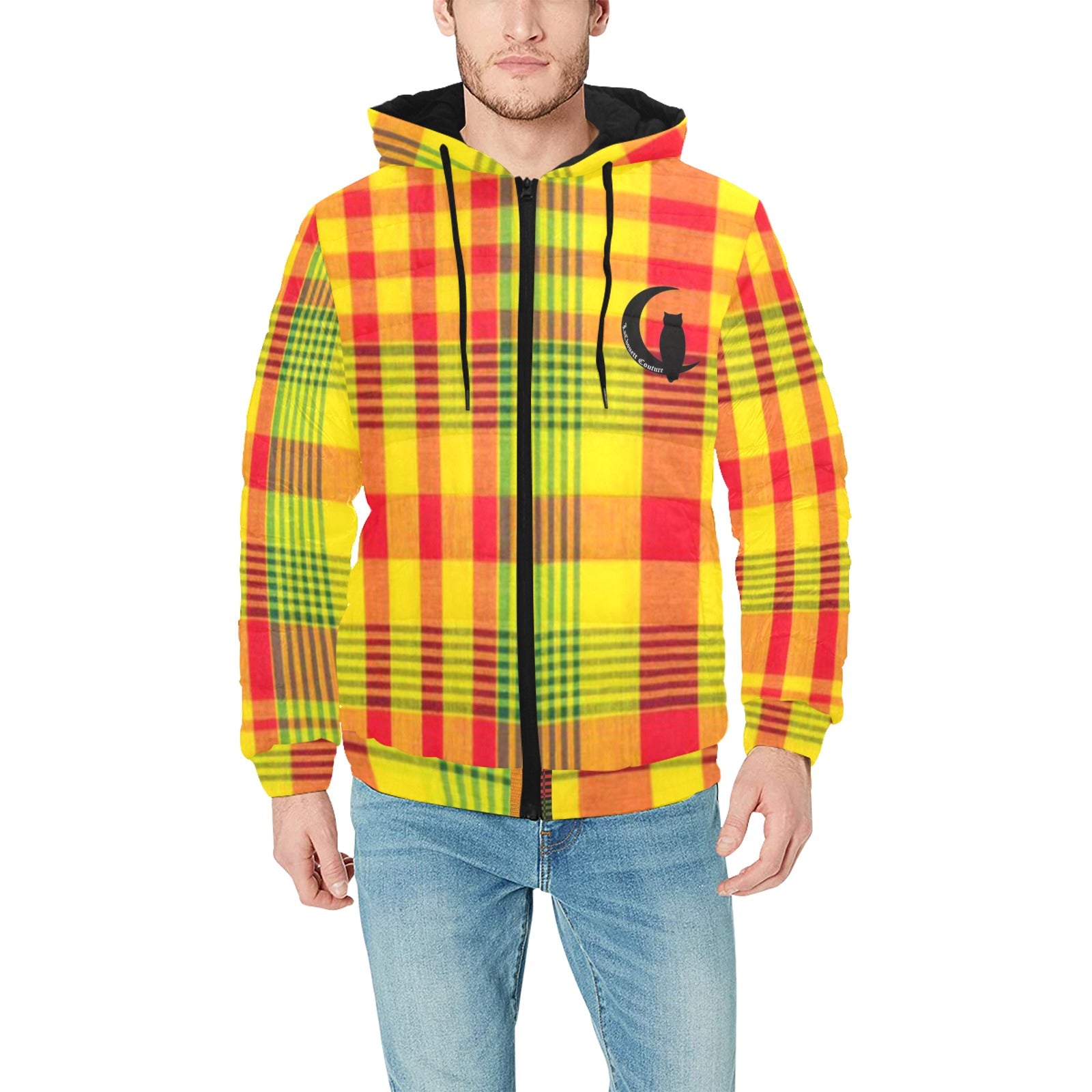 MADRAS PADDED HOODIE JACKET Men's Padded Hooded Jacket