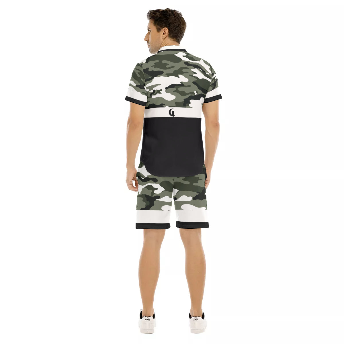 CAMOUFLAGE WHT Men's Short Sleeve Shirt Sets