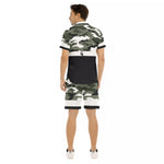 CAMOUFLAGE WHT Men's Short Sleeve Shirt Sets