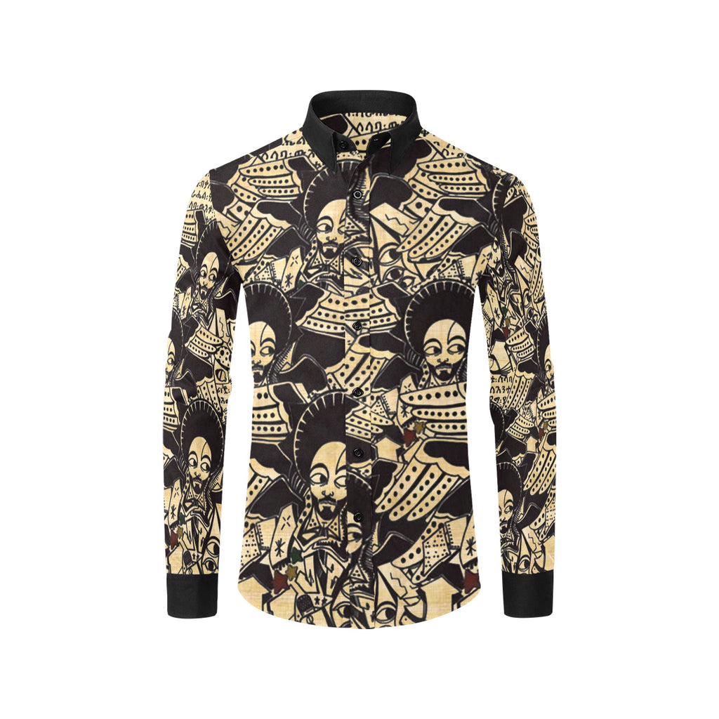 SATTA MASSAGANA Men's All Over Print Casual Dress Shirt