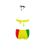 GUINEE FLAG Women's Fringe Swimsuit (Model S32)