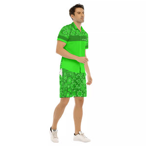 BANDANA VIRAL GREEN Men's Short Sleeve Shirt Sets