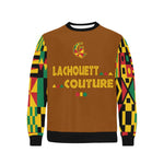 KENTE BUTAN Men's Rib Cuff Crew Neck Sweatshirt