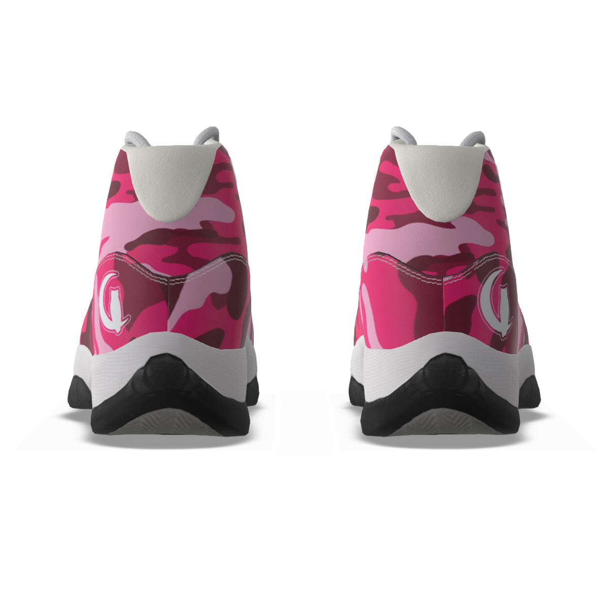 CAMOUFLAGE PINKISH Men's High Top Basketball Shoes