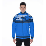 CAMOUFLAGE BLUE Stand Collar Jacket