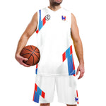 FRANCE Men's V-Neck Basketball Uniform