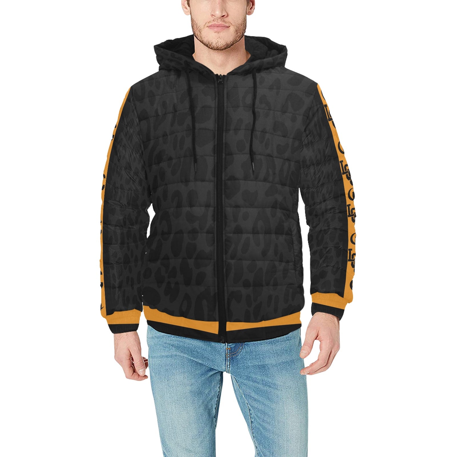 JAGUAR SKIN LCC Men's Padded Hooded Jacket