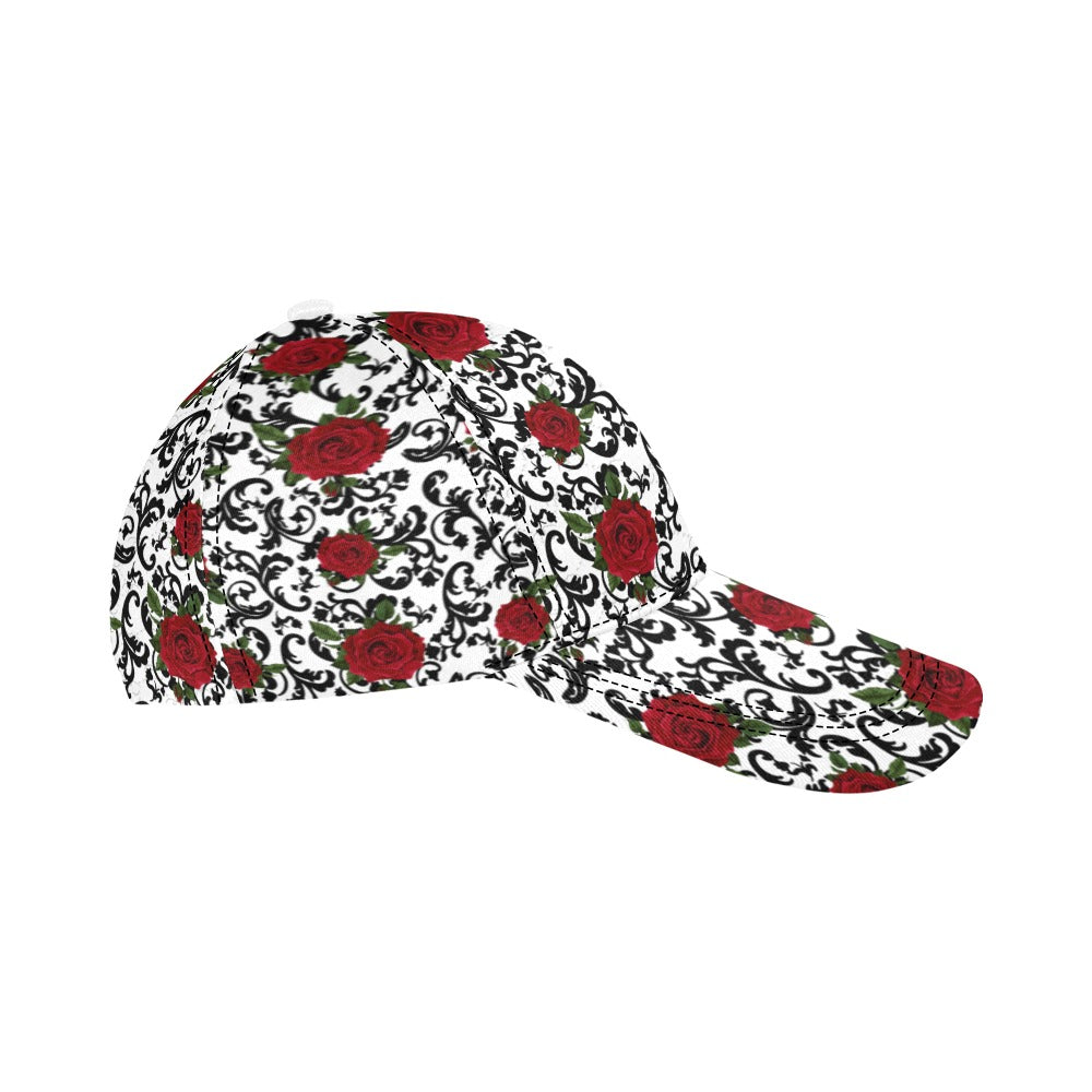 RED ROSES All Over Print Dad Cap C (7-Pieces Customization)