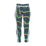 PLAID IN GOLD Plus Size High Waist Leggings