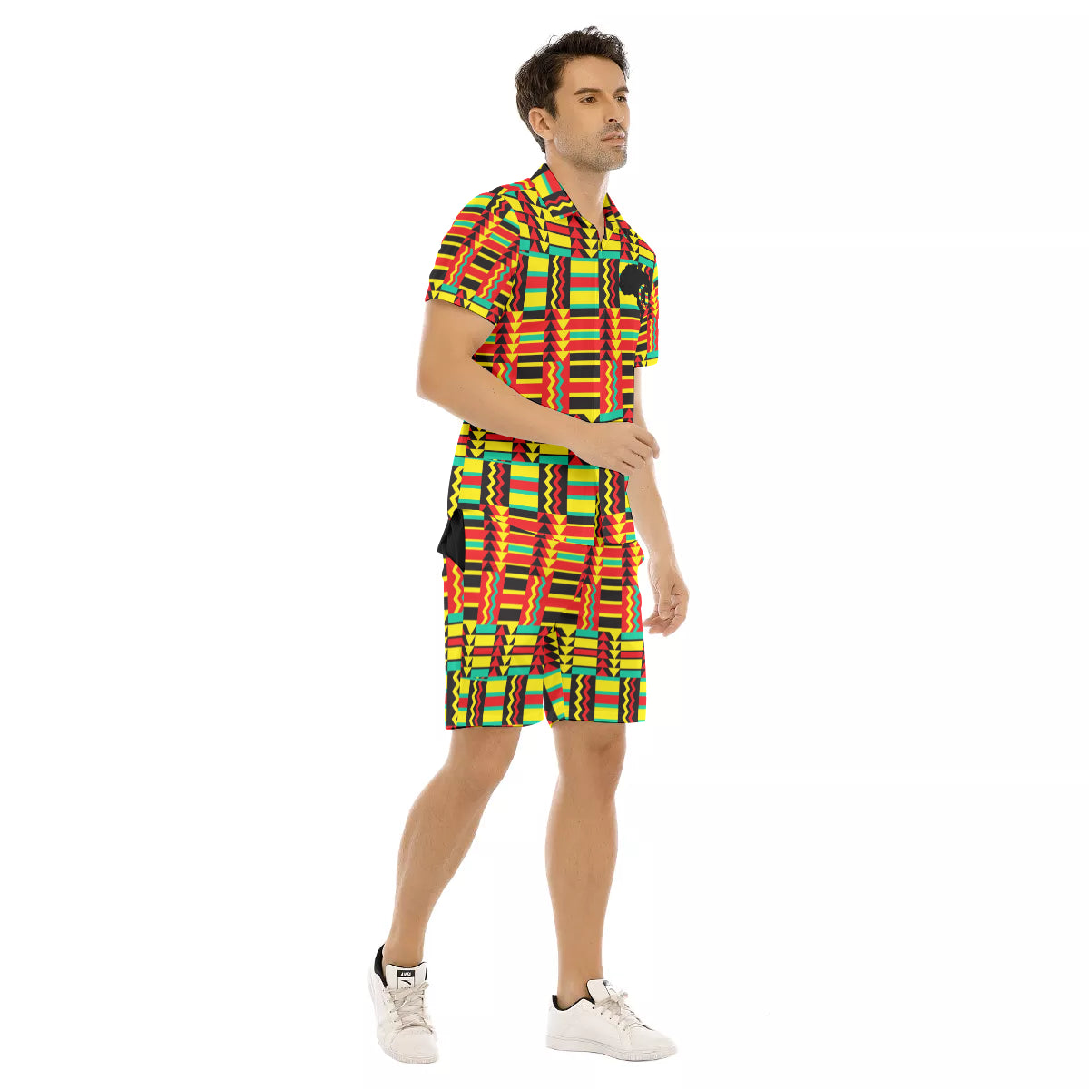 KENTE WAX Men's Short Sleeve Shirt Sets