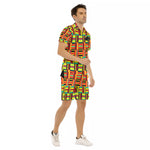 KENTE WAX Men's Short Sleeve Shirt Sets