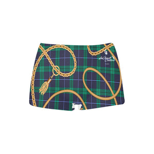 PLAID IN GOLD Women's All Over Print Boyshort Panties