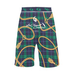 PLAID IN GOLD Men's All Over Print Casual Shorts