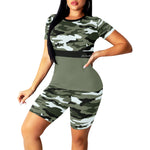 CAMOUFLAGE Women's Short Yoga Set