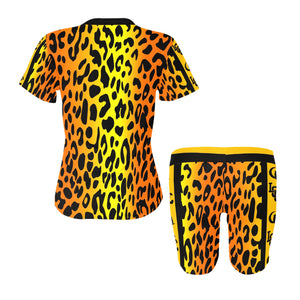 JAGUAR SKIN Women's Short Yoga Set