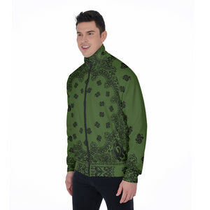BANDANA KAKI Stand Collar Jacket