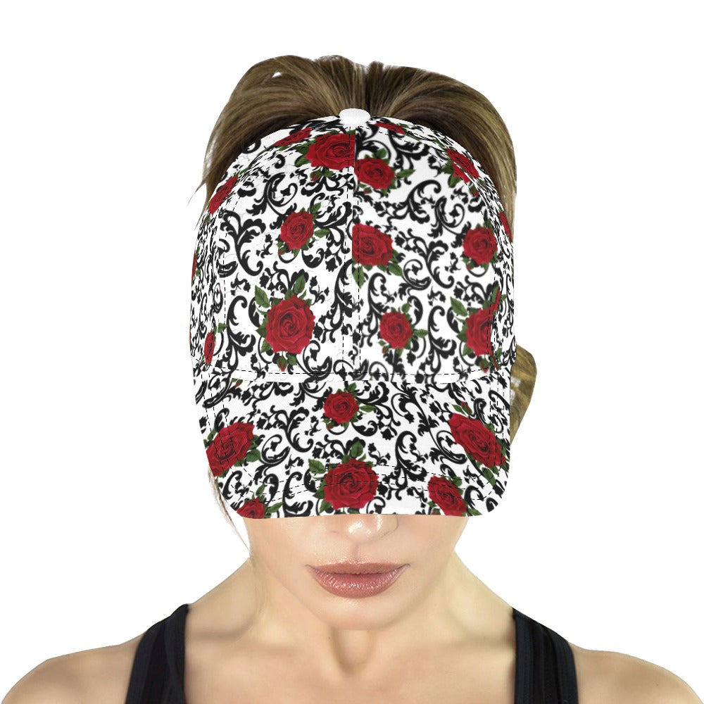 RED ROSES All Over Print Dad Cap C (7-Pieces Customization)