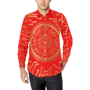 CRYPTO KMT Men's Casual Dress Shirt