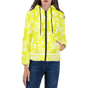 BANDANA PAISLEY Women's Padded Hooded Jacket