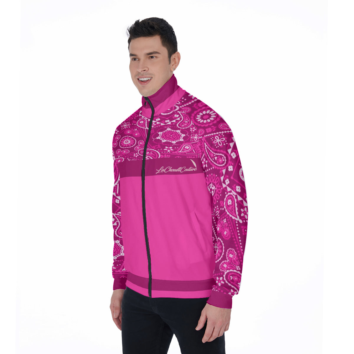 BANDANA VIRAL PINKISH Stand Collar Jacket