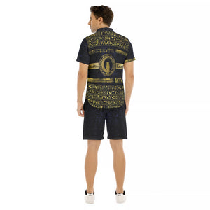 HIEROGLYPH DELUXE Men's Short Sleeve Shirt Sets