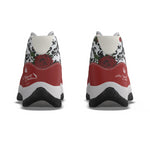 RED ROSES Men's High Top Basketball Shoes