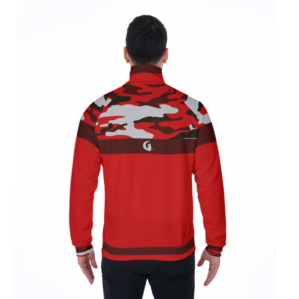 CAMOUFLAGE RED Stand Collar Jacket
