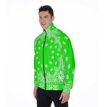 BANDANA GREEN Stand Collar Jacket