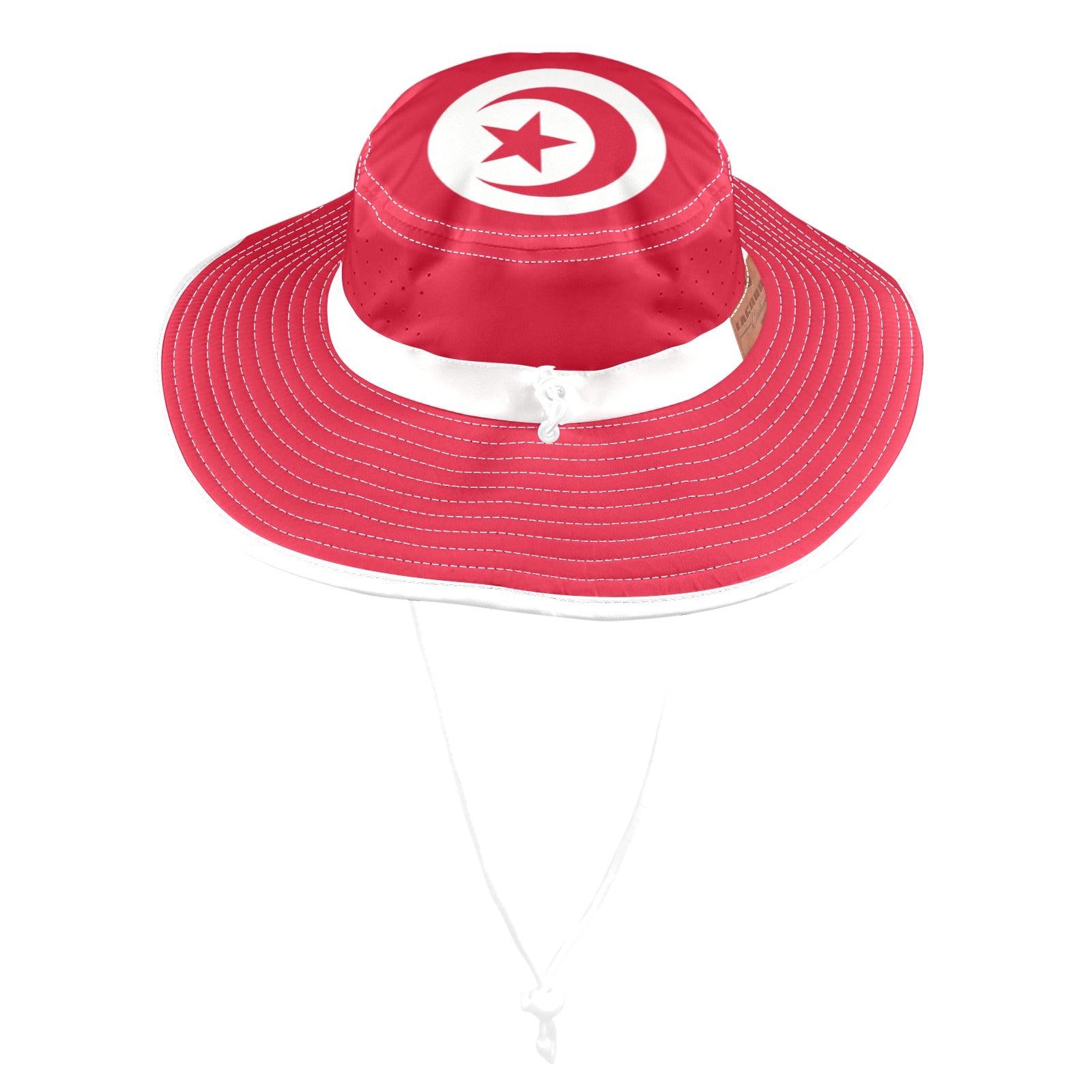 TUNISIA FLAG Wide Brim Bucket Hat