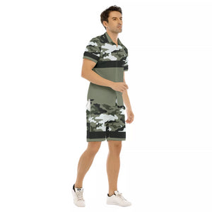 CAMOUFLAGE BLACC Men's Short Sleeve Shirt Sets